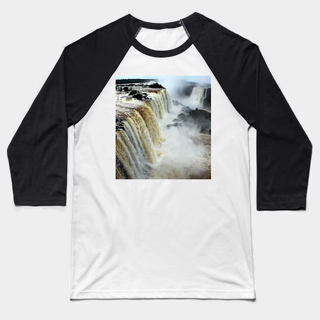 Devil's Throat at Iguassu Falls, Brazil & Argentina. Baseball T-Shirt by Carole-Anne